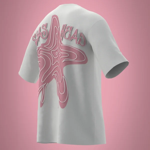 Slashead Pink Puff Oversized T-Shirt - Image 4
