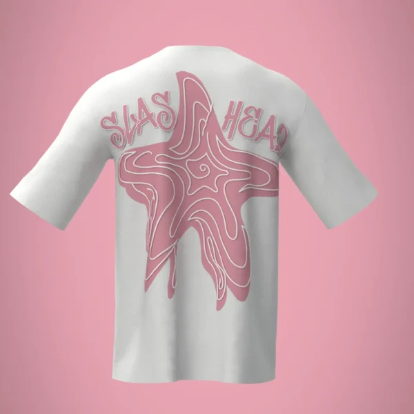 Slashead Pink Puff Oversized T-Shirt